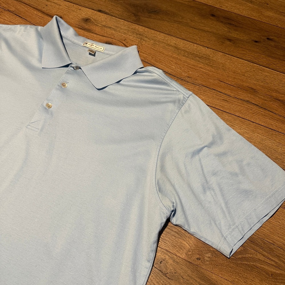 Peter Millar‎ Light Blue Polo Shirt Mens XXL